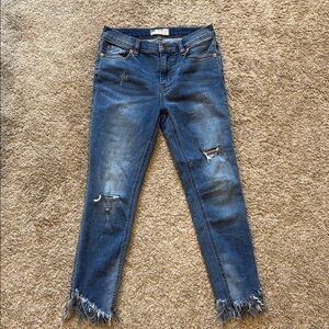 Free People Distressed Blue Jeans